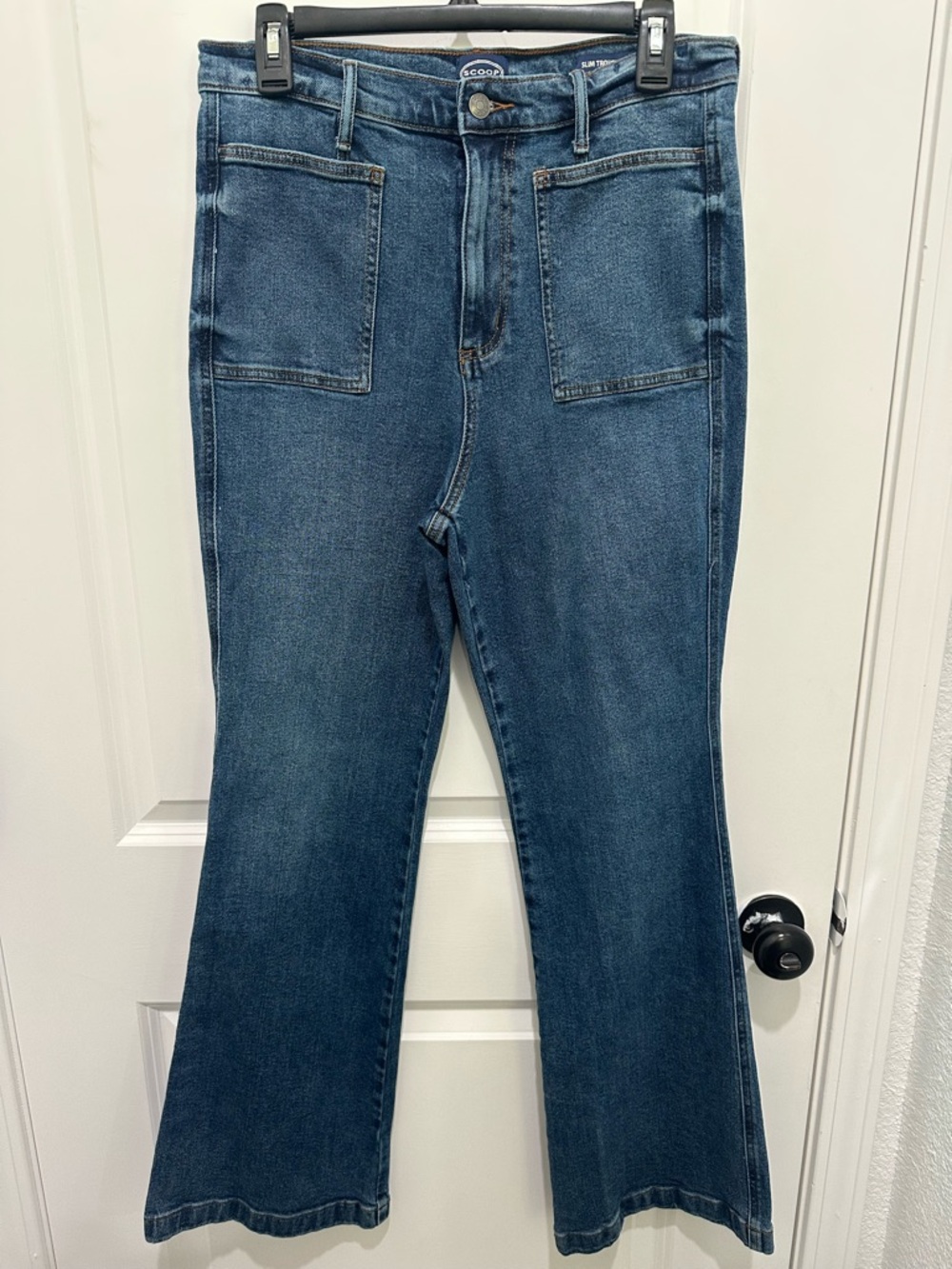 SCOOP Women's High-Rise Wide-Leg Jeans - Dark Blue SZ 10 - Picture 2 of 5